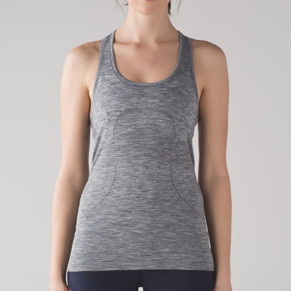 Lululemon Swiftly Tech Racerback In Slate /White 8 - image 2